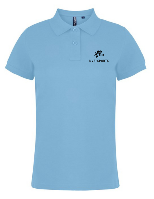 Dames polo sky blauw